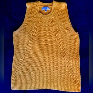 Philosophy Knit Sleeveless Sweatervest Mustard Yellow Marigold